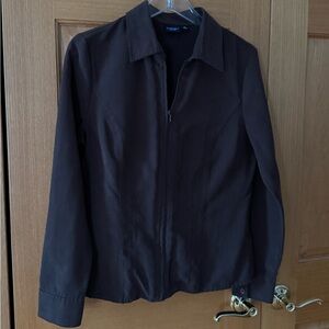 Y2K Brown Zip-Up Jacket